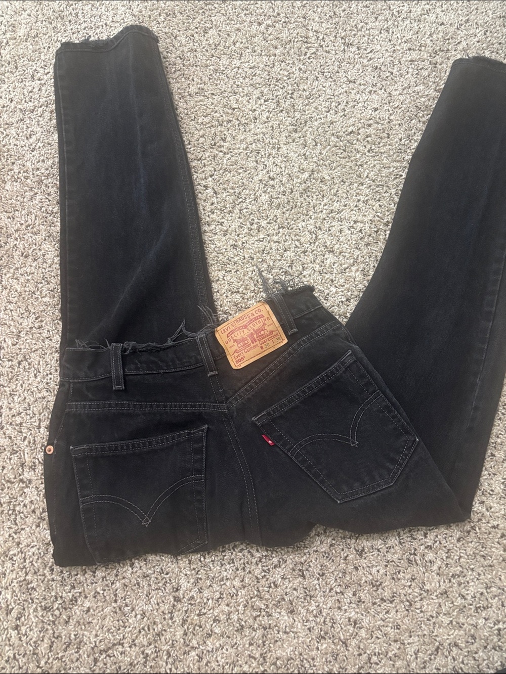 Levi's Black Straight-Leg Denim Jeans